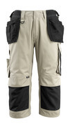 14349-442-0618 ¾ Length Trousers with holster pockets - white/dark anthracite