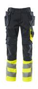 17531-860-01017 Trousers with holster pockets - dark navy/hi-vis yellow