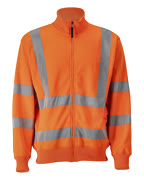50115-950-14 Sweatshirt with zipper - hi-vis orange