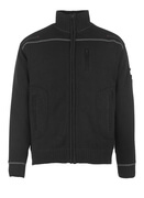 50530-835-09 Knitted Jumper with zipper - black