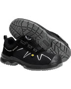 F0122-771-09880 Safety Shoe - Black/Silver